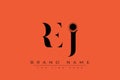 REJ abstract letter logo design Royalty Free Stock Photo