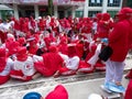 Rejang Lebong, Indonesia. August 12, 2022. Games for Indonesian Independence Day (tepung berantai)