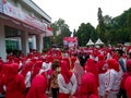 Rejang Lebong, Indonesia. August 2022. The atmosphere of the competition event in the context of Indonesia's independence day