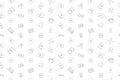 Reject background from line icon. Linear vector pattern.