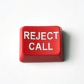 Reject call square on white background Royalty Free Stock Photo