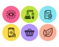 Reject certificate, Artificial intelligence and Shop cart icons set. Seo phone, Chemistry lab and Leaf signs. Vector