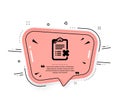 Reject checklist icon. Decline document sign. Vector