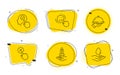 Reject click, Crowdfunding and Smile icons set. Select user, Restaurant food and Water care signs. Vector