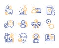 Reject click, Support and Online education icons set. Seo statistics, Like and Sharing economy signs. Vector