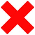 Reject Cross Flat Icon Symbol