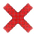 Reject Cross Halftone Dotted Icon