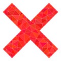 Reject Cross Triangle Mocaic Icon