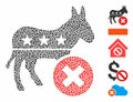 Reject democrat donkey Composition Icon of Tremulant Elements