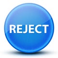 Reject eyeball glossy elegant blue round button abstract Royalty Free Stock Photo