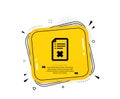Reject file icon. Decline document sign. Vector