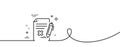 Reject file line icon. Decline document sign. Continuous line with curl. Vector Royalty Free Stock Photo