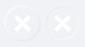 Reject icon. Neumorphic 3d soft effect white circle button. Check cross neumorphism mark symbol. Checkmark wrong sign