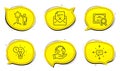Reject letter, Time management and Star icons set. Sms sign. Delete mail, Idea lightbulb, Launch rating. Vector