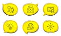 Reject letter, Time management and Star icons set. Sms sign. Delete mail, Idea lightbulb, Launch rating. Vector