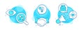 Reject letter, Time management and Star icons set. Sms sign. Delete mail, Idea lightbulb, Launch rating. Vector