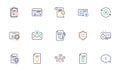 Reject line icons. Decline, Cancel and Dislike. Linear icon set. Vector Royalty Free Stock Photo