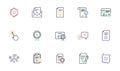 Reject line icons. Decline, Cancel and Dislike. Linear icon set. Vector Royalty Free Stock Photo