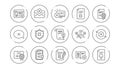 Reject line icons. Decline, Cancel and Dislike. Linear icon set. Vector Royalty Free Stock Photo