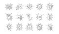 Reject line icons. Decline, Cancel and Dislike. Linear icon set. Vector Royalty Free Stock Photo