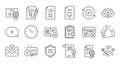 Reject line icons. Decline, Cancel and Dislike. Linear icon set. Vector Royalty Free Stock Photo