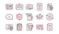 Reject line icons. Decline, Cancel and Dislike. Linear icon set. Vector Royalty Free Stock Photo