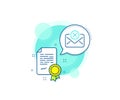 Reject mail line icon. Delete message sign. Vector