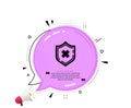 Reject protection icon. Decline shield sign. Vector