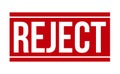 Reject Rubber Stamp. Red Reject Rubber Grunge Stamp Seal Vector Illustration - Vector Royalty Free Stock Photo