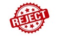 Reject Rubber Stamp. Red Reject Rubber Grunge Stamp Seal Vector Illustration - Vector Royalty Free Stock Photo