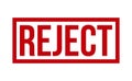 Reject Rubber Stamp. Red Reject Rubber Grunge Stamp Seal Vector Illustration - Vector Royalty Free Stock Photo