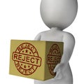 Reject Stamp On Box Shows Rejection Or Denied Product Royalty Free Stock Photo