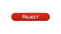 Reject web interface button wine red color, internet site design, access denied