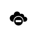 Rejected Access Network, Cloud Computing Flat Vector Icon Royalty Free Stock Photo