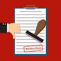 Rejected application concepts. Vector illustration. Rejected Royalty Free Stock Photo