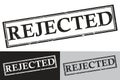 Rejected - black color grunge stamp Royalty Free Stock Photo