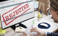 Rejected Declined Negative Document Form Concept Royalty Free Stock Photo