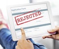 Rejected Declined Negative Document Form Concept Royalty Free Stock Photo