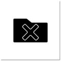 Rejected folder glyph icon