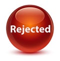 Rejected glassy brown round button