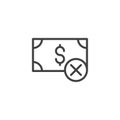 Rejected Payment outline icon