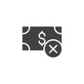 Rejected Payment vector icon