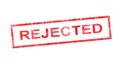 Rejected in red rectangular stamp Royalty Free Stock Photo