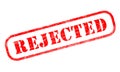 REJECTED red rubber worn out stamp text on white background Royalty Free Stock Photo