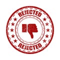 Rejected rubber stamp illustration on white background