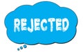 REJECTED text written on a blue thought bubble Royalty Free Stock Photo