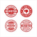 Rejected vector design stamps collection Royalty Free Stock Photo