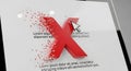 Rejection Concept with Red X and Cursor Royalty Free Stock Photo