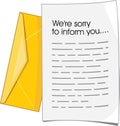 Rejection letter Royalty Free Stock Photo