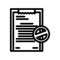 rejection letter line icon illustration